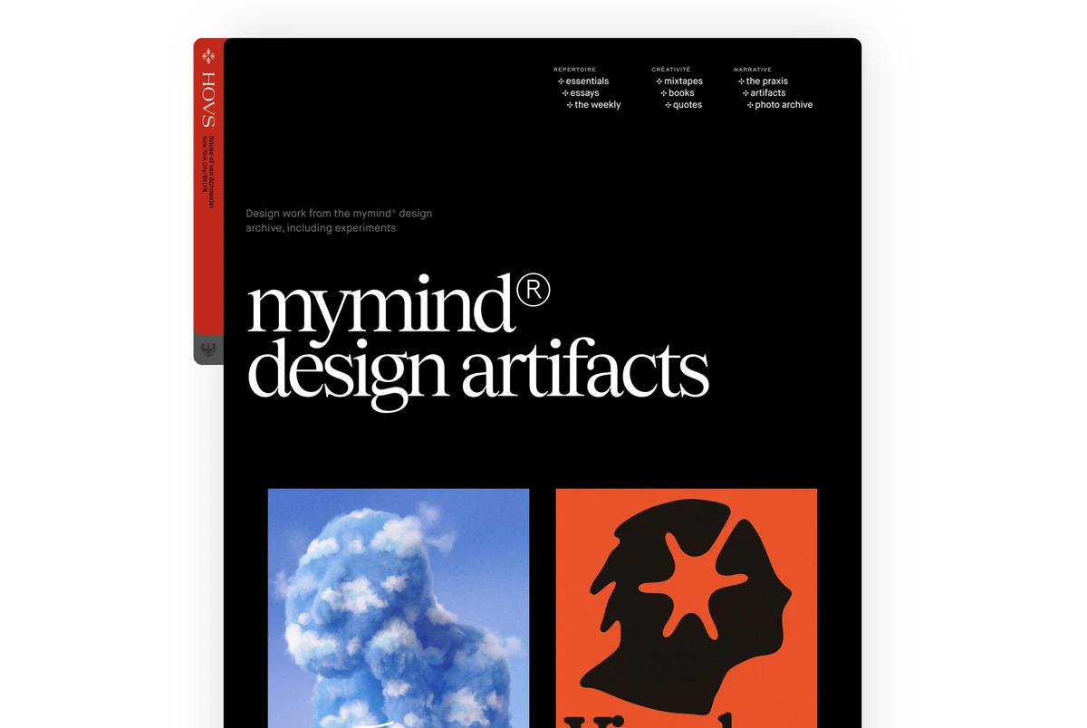 Tobias van Schneider: Small update to the mymind artifacts page with some more design — public x-twitter post media curated for social post design inspiration.