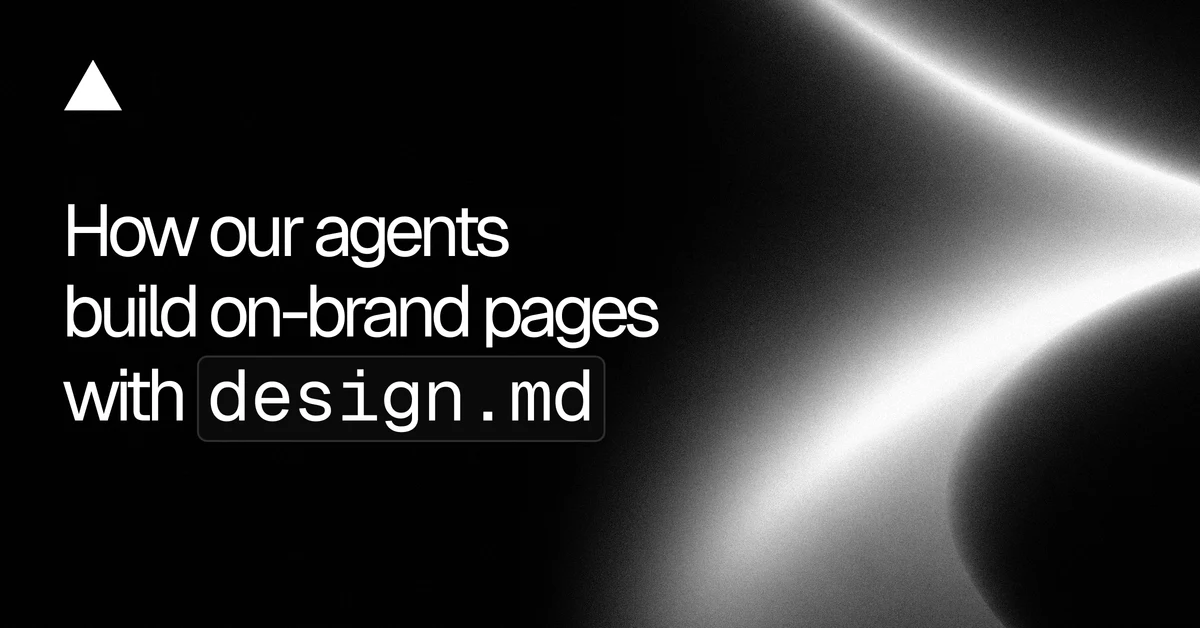 How our agents build on-brand pages with design.md — public x-twitter post media curated for social post design inspiration.