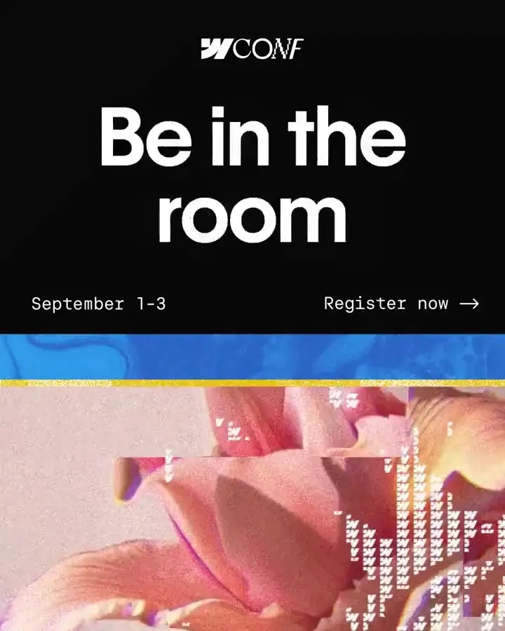 Webflow Conf Boston motion poster — public x-twitter post media curated for social post design inspiration.