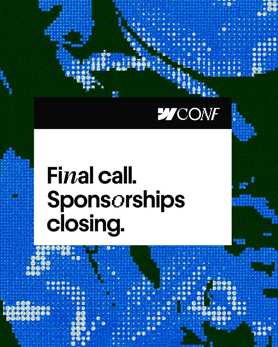 Final call to sponsor Webflow Conf '26 — 3x the size of last year — public x-twitter post media curated for social post design inspiration.