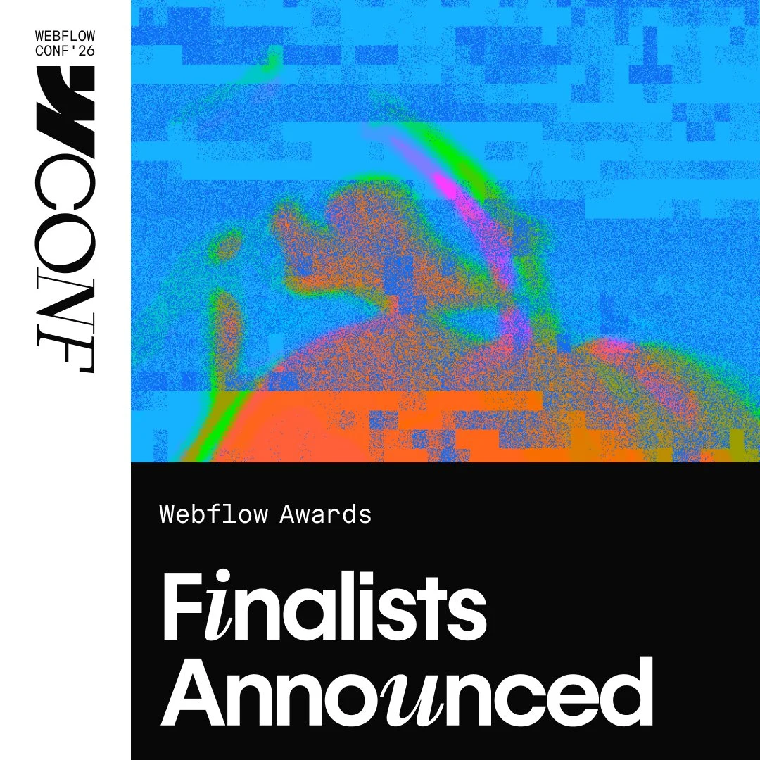 The Webflow Conf '26 award finalists are here — public x-twitter post media curated for social post design inspiration.