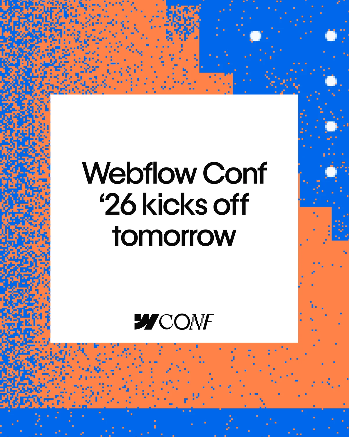 Webflow Conf '26 is tomorrow — public x-twitter post media curated for social post design inspiration.