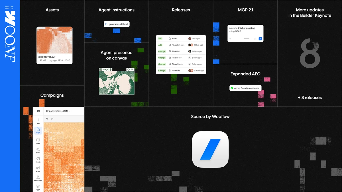 Webflow Conf ‘26 opened with some of the biggest product news of — public x-twitter post media curated for social post design inspiration.