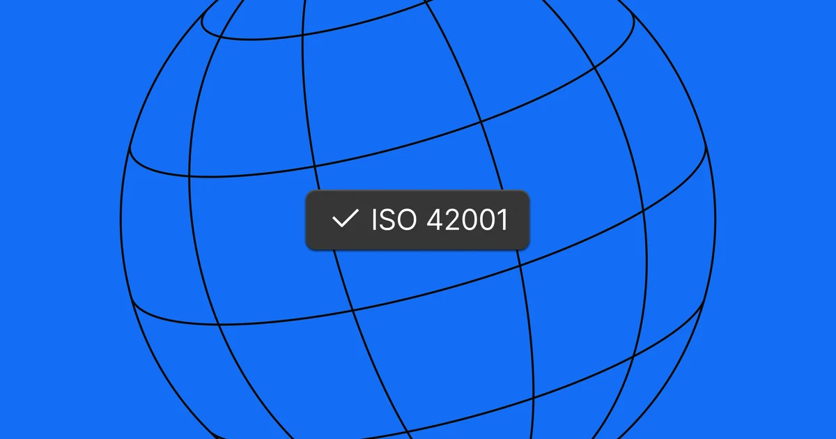 Webflow achieves ISO 42001 certification for AI governance — public x-twitter post media curated for social post design inspiration.