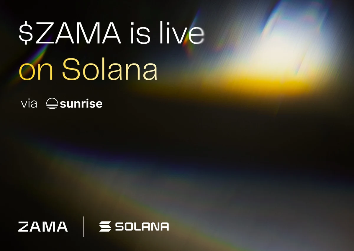 $ZAMA is now live on @solana via @sunrise — public x-twitter post media curated for social post design inspiration.