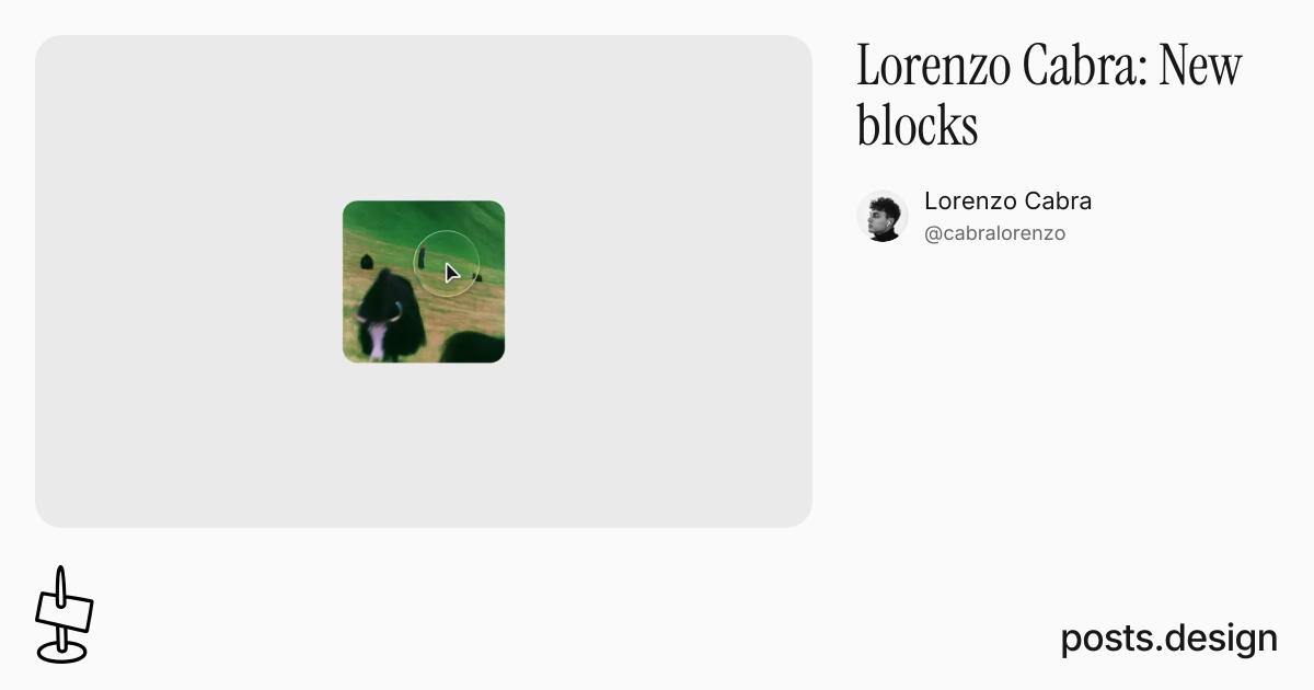 New blocks — social post design example