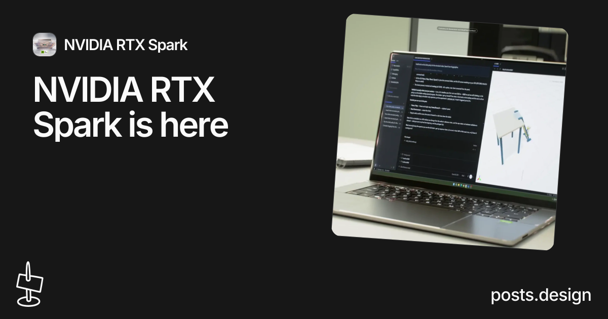 NVIDIA RTX Spark is here — social post design example