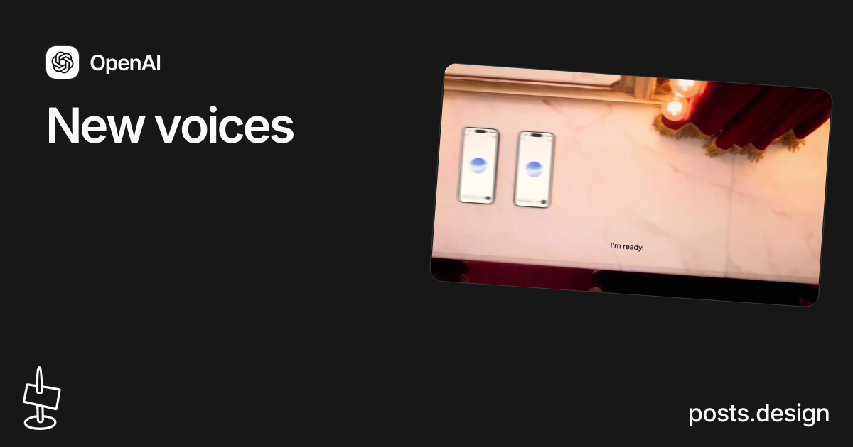 OpenAI: New voices — social post design example