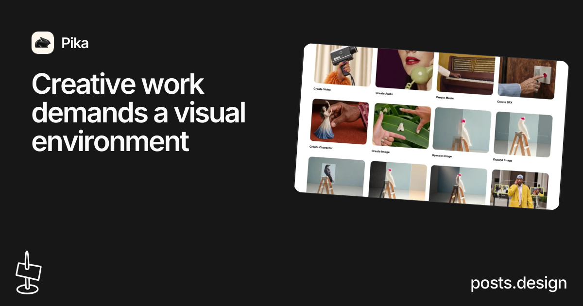 Pika: Creative work demands a visual environment — social post design ...