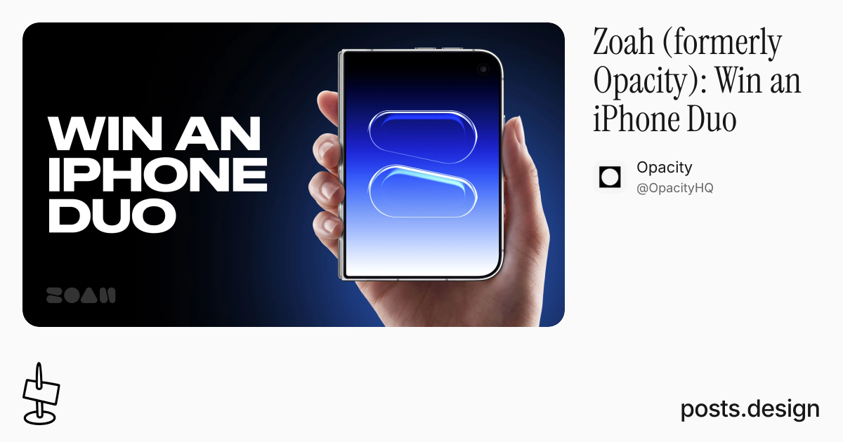Opacity: Win an iPhone Duo — social post design example
